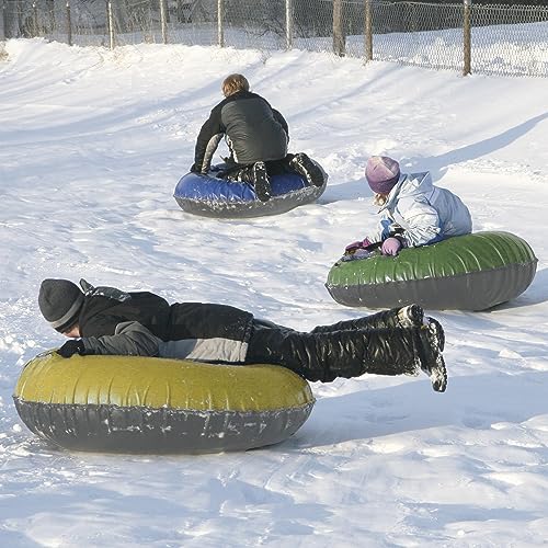 2 Pack Inflatable Sledding Tubes with Heavy Duty Cover F490