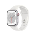 Silver Aluminum 41mm Apple Watch with White Sport Band W4200