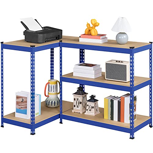 5 Tier Heavy Duty Adjustable Metal Shelving Unit, Blue V839