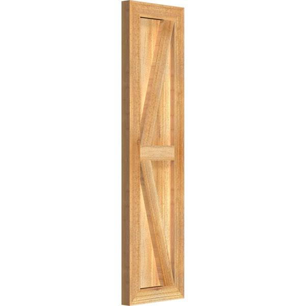 Rough Sawn Western Red Cedar Framed Board-n-Batten Shutters with Z-Bar L35218