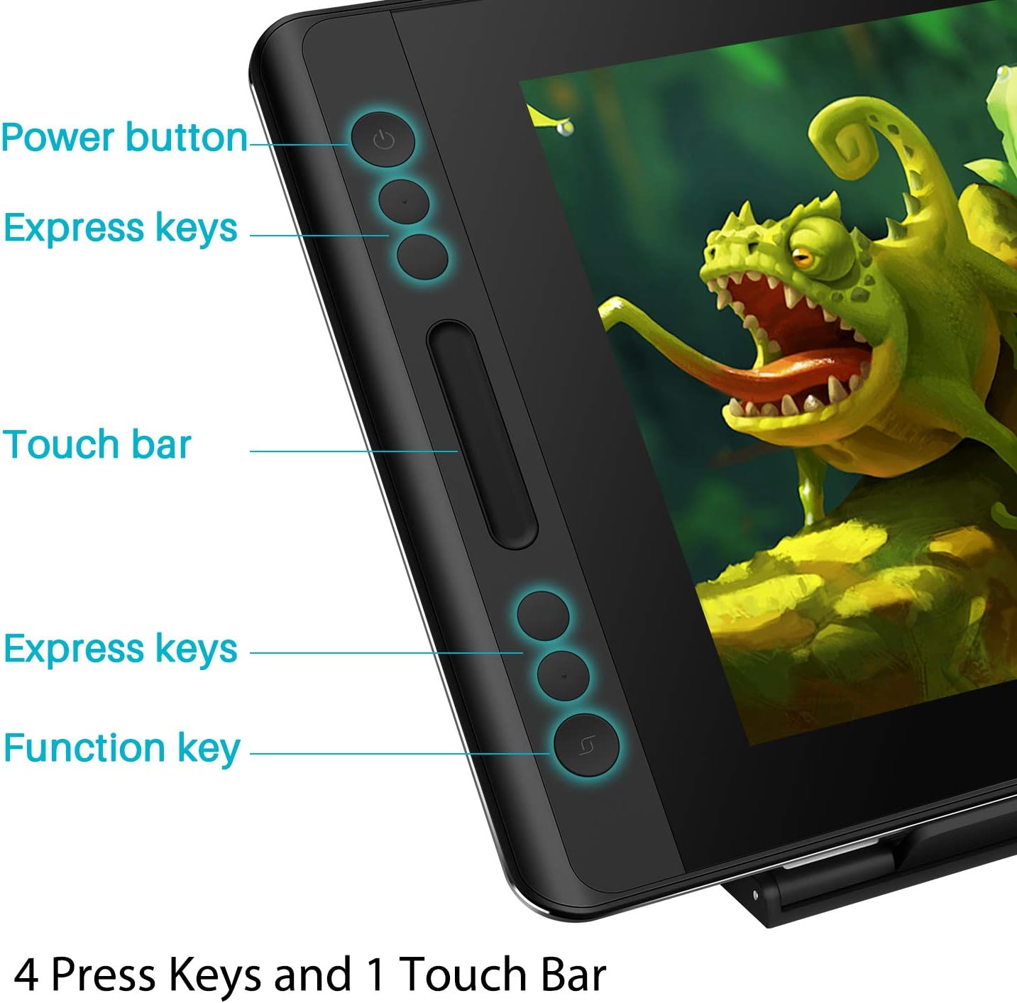 12 Drawing Tablet with Screen Graphics Monitor with Adjustable Stand F2363
