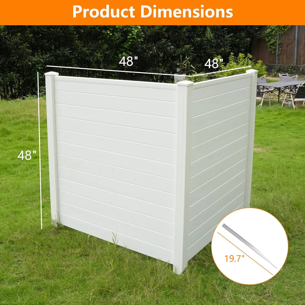 48" W x 48" H Vinyl Privacy Screen Kit (2 Panels) D66939