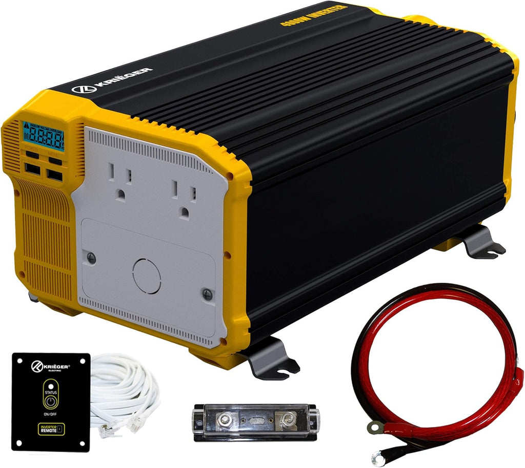 2000 Watt 12V Pure Sine Power Inverter Dual USB & AC Outlets B6750