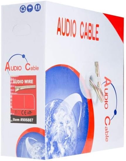 250FT 12AWG 2 Conductors Speaker Cable Transparent H978833