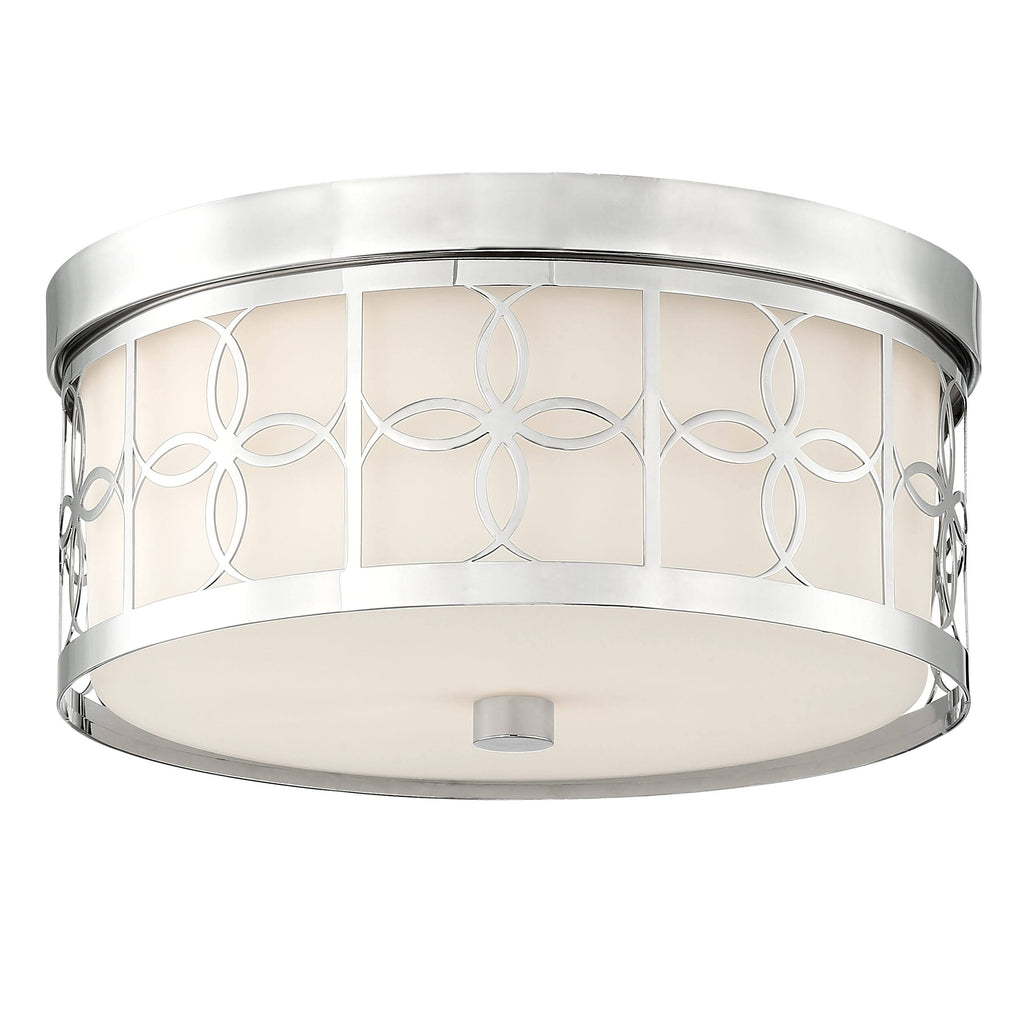 Polished Nickel 2 Light Ceiling Mount Q807993