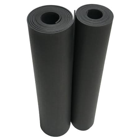 Black 1/4x22 Thick x 4ft Width x 8ft Length Rubber Sheet I7313