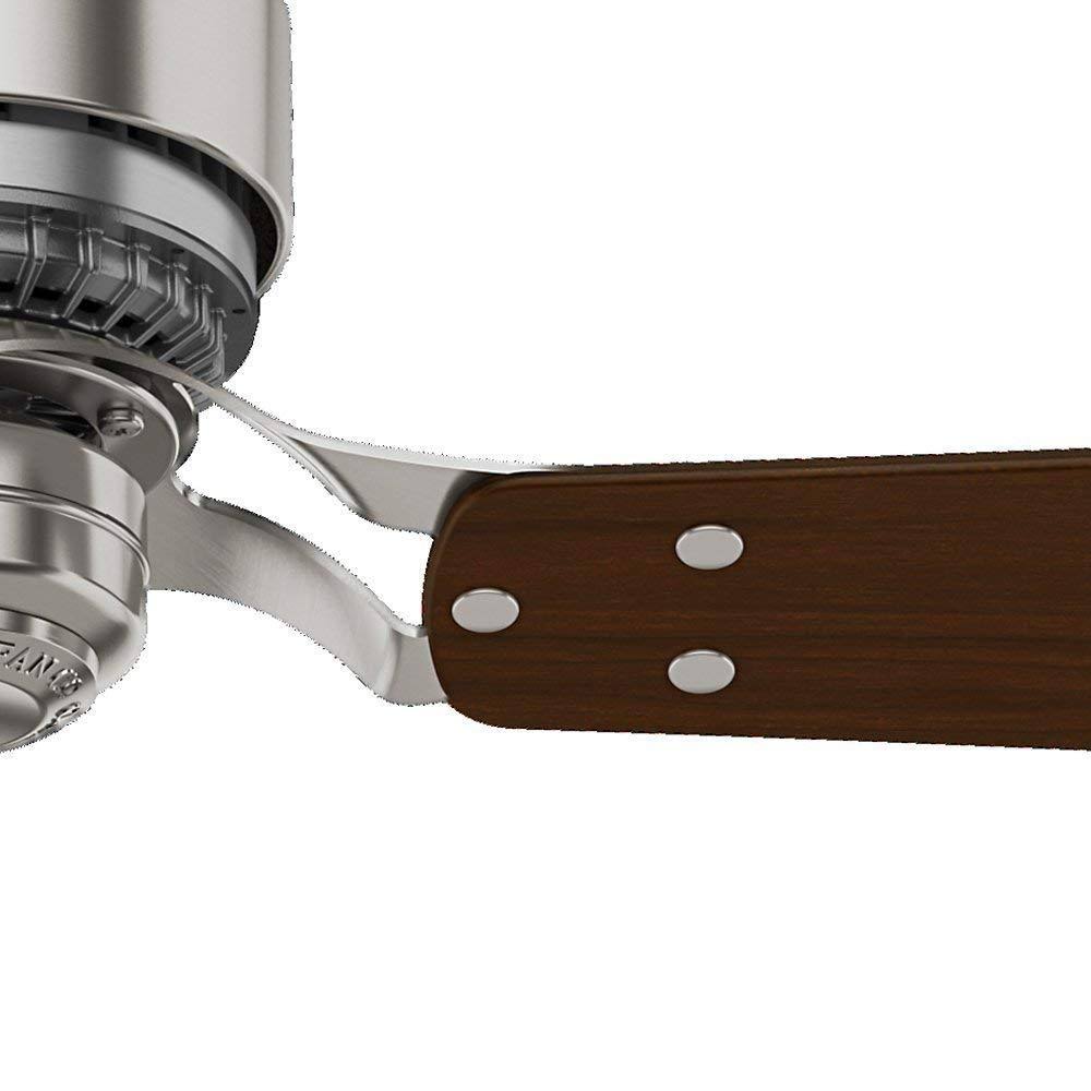 Brushed Nickel Ceiling Fan with Burnt Walnut/Walnut Blades L5180
