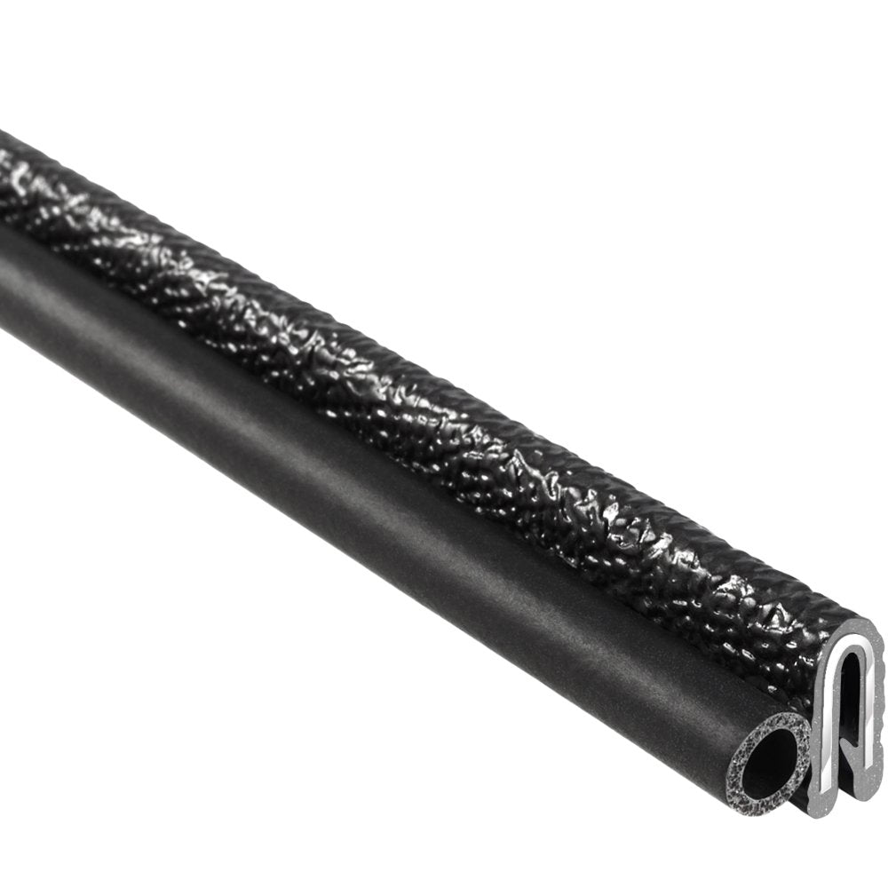 Trim Seal with Side Bulb, 3/4” Bulb Seal Diameter, 25’ Length, PVC Plastic with EPDM Rubber Seal, Pack of 2 D4879