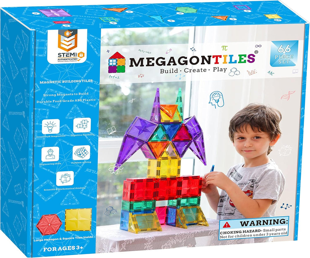 66PCS Magnetic Tiles Building Blocks G510663