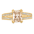 18k Yellow Gold Champagne Simulated Diamond Ring A473093