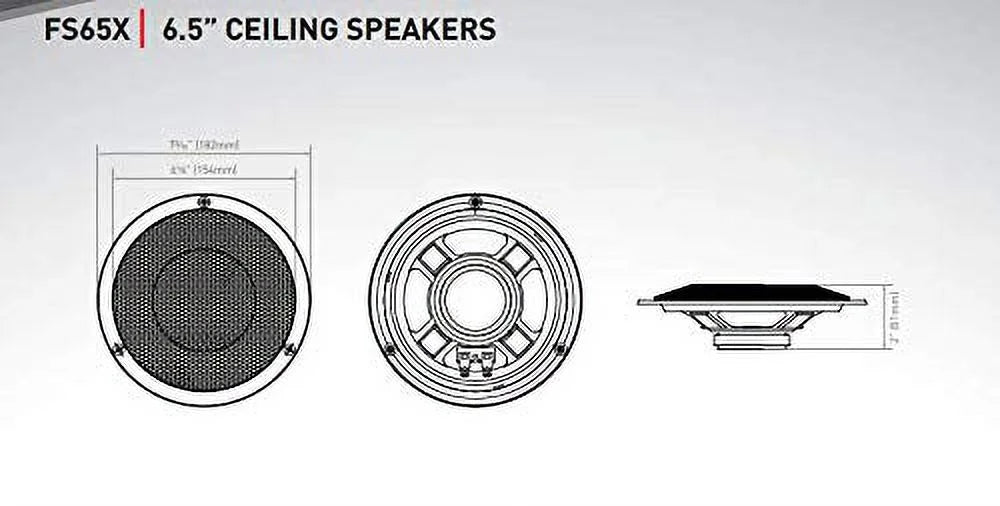 6.5" 30-Watt Indoor Wall-Mount/Ceiling Speaker (White) A37755