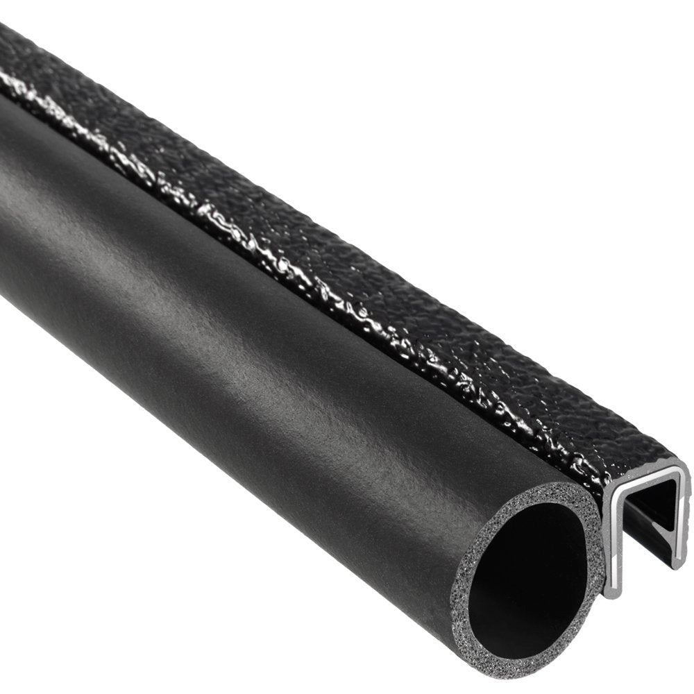 Trim Seal with Side Bulb, 3/4” Bulb Seal Diameter, 25’ Length, PVC Plastic with EPDM Rubber Seal, Pack of 2 D4879