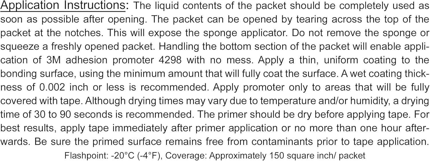 3M Adhesion Promoter, Sponge Applicator (3) S4636
