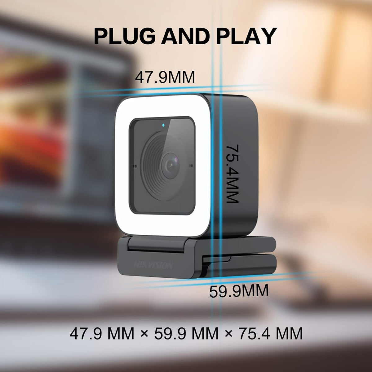 2K HD Webcam with Light Microphone, 2 Built-in Noise Reduction Mics, Autofocus, 30fps Type C USB2.0, Tripod Pack of 2 Y3729