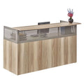 72"W x 29"D Gray Laminate Reception Desk F767710