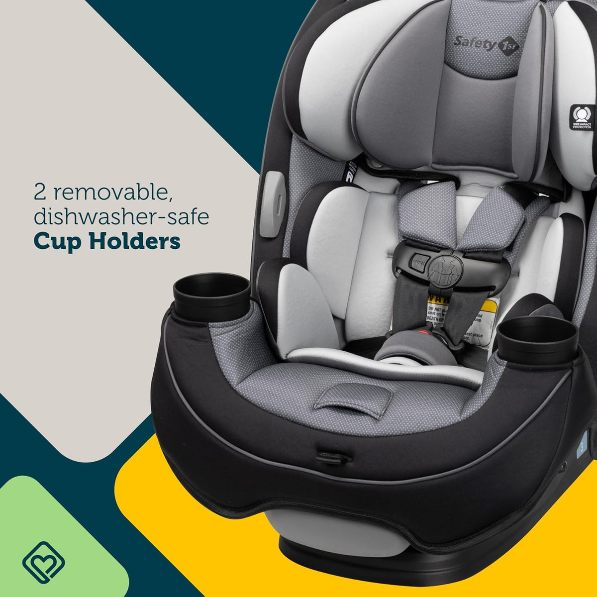 Convertible Car Seat, Rear-facing 5-40 pounds, Forward-facing 22-65 pounds, Belt-positioning booster 40-100 pounds M683