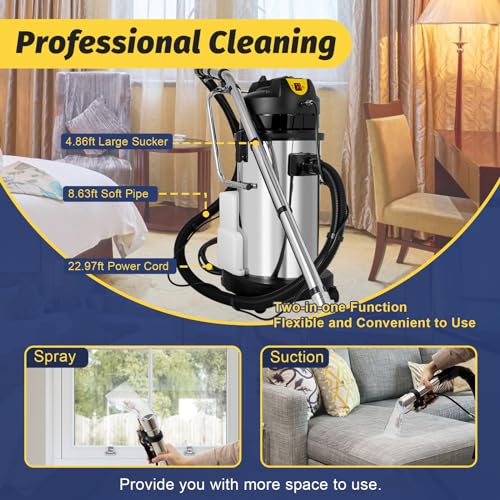 40L Commercial Carpet Cleaning Machine, Heavy Duty Carpet Extractor L57273