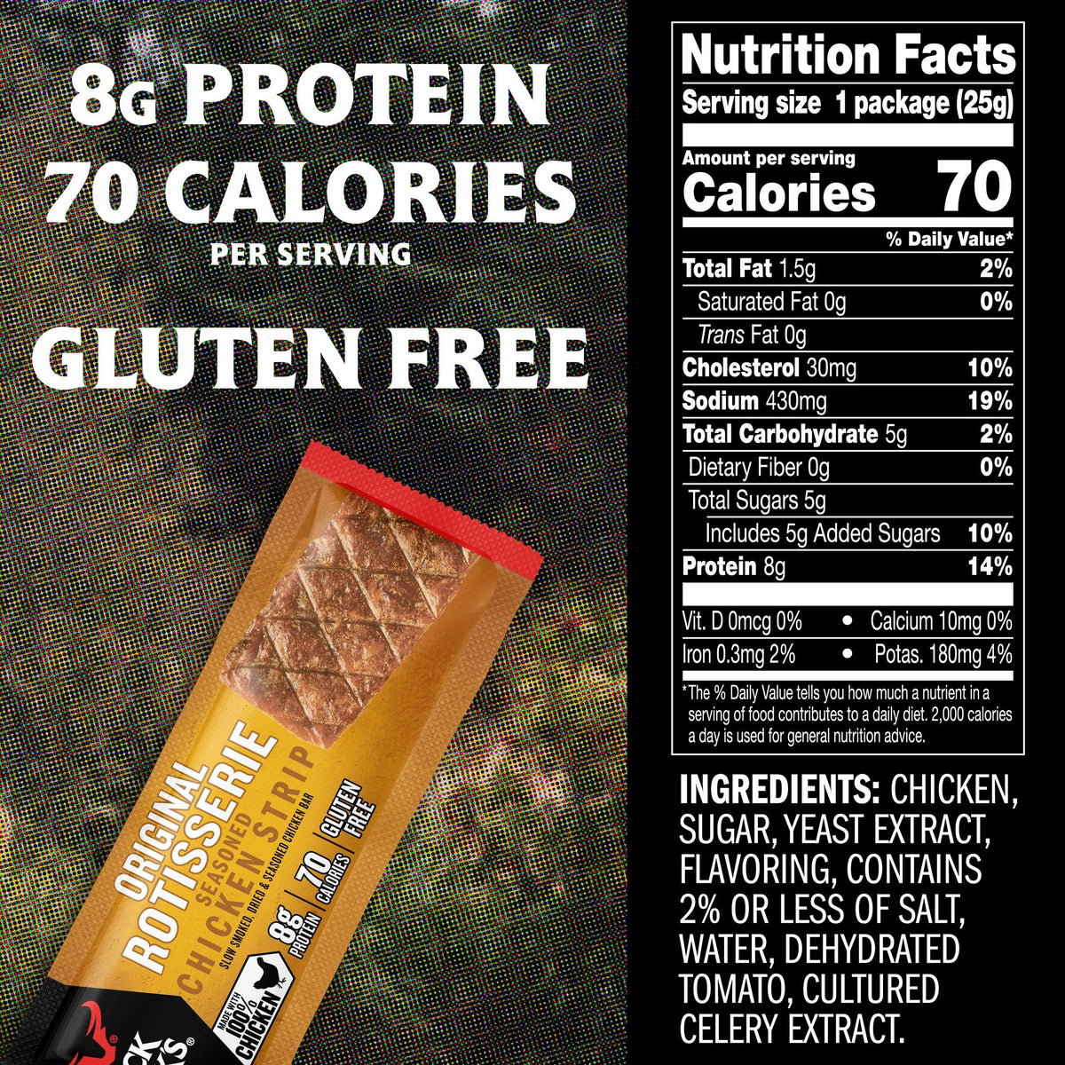 Meat Bars, Rotisserie Chicken, 12 Count M1823