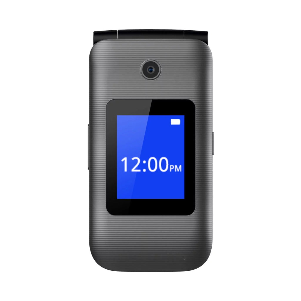 Gray GSM Unlocked 8GB 4G LTE Big Button Keypad Flip Phone C61894