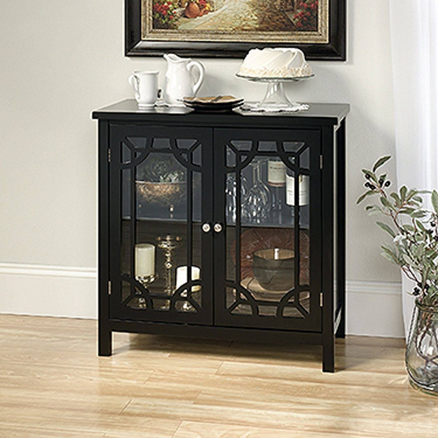 Black Accent Curio Cabinet D8135