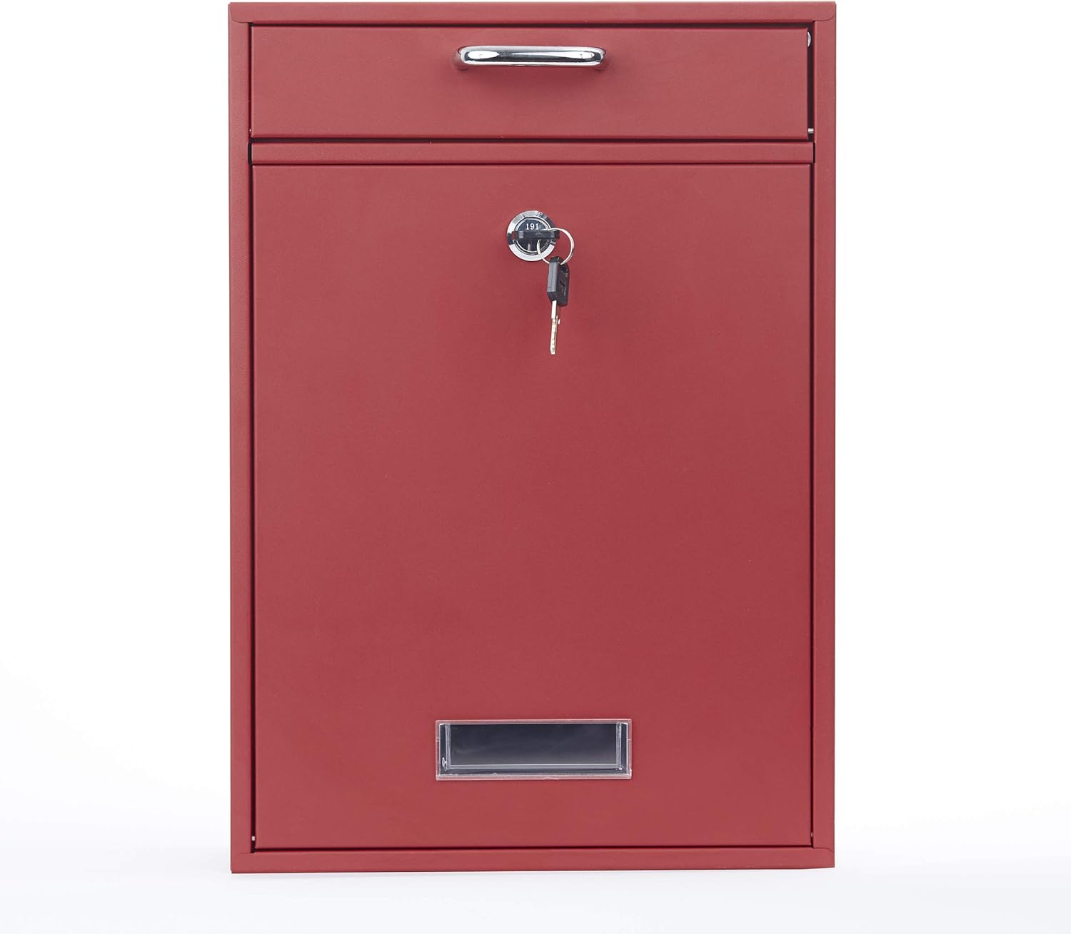 Wall Mounted Locking Vertical Dropbox Mailbox, Galvanized Steel N85321
