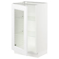 White Glass Door Base Cabinet D348464