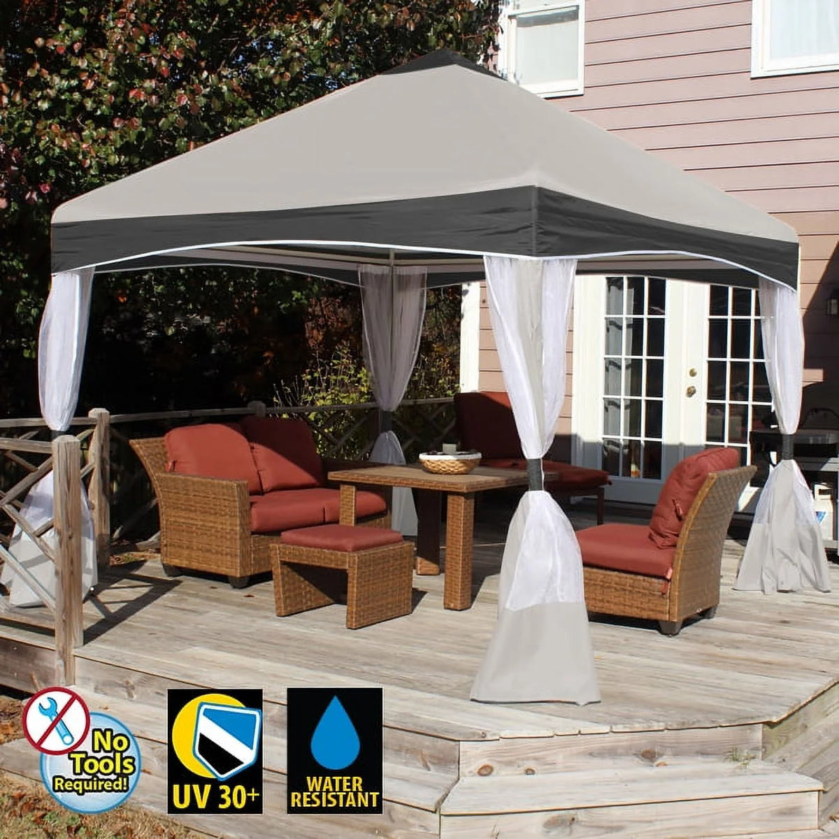 Stone Garden 4-Leg Gazebo W452022