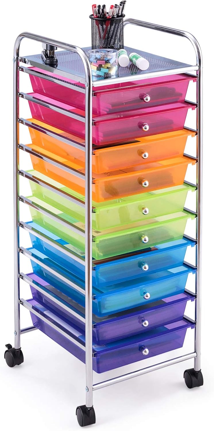 10-Drawer Rolling Storage Cart P621