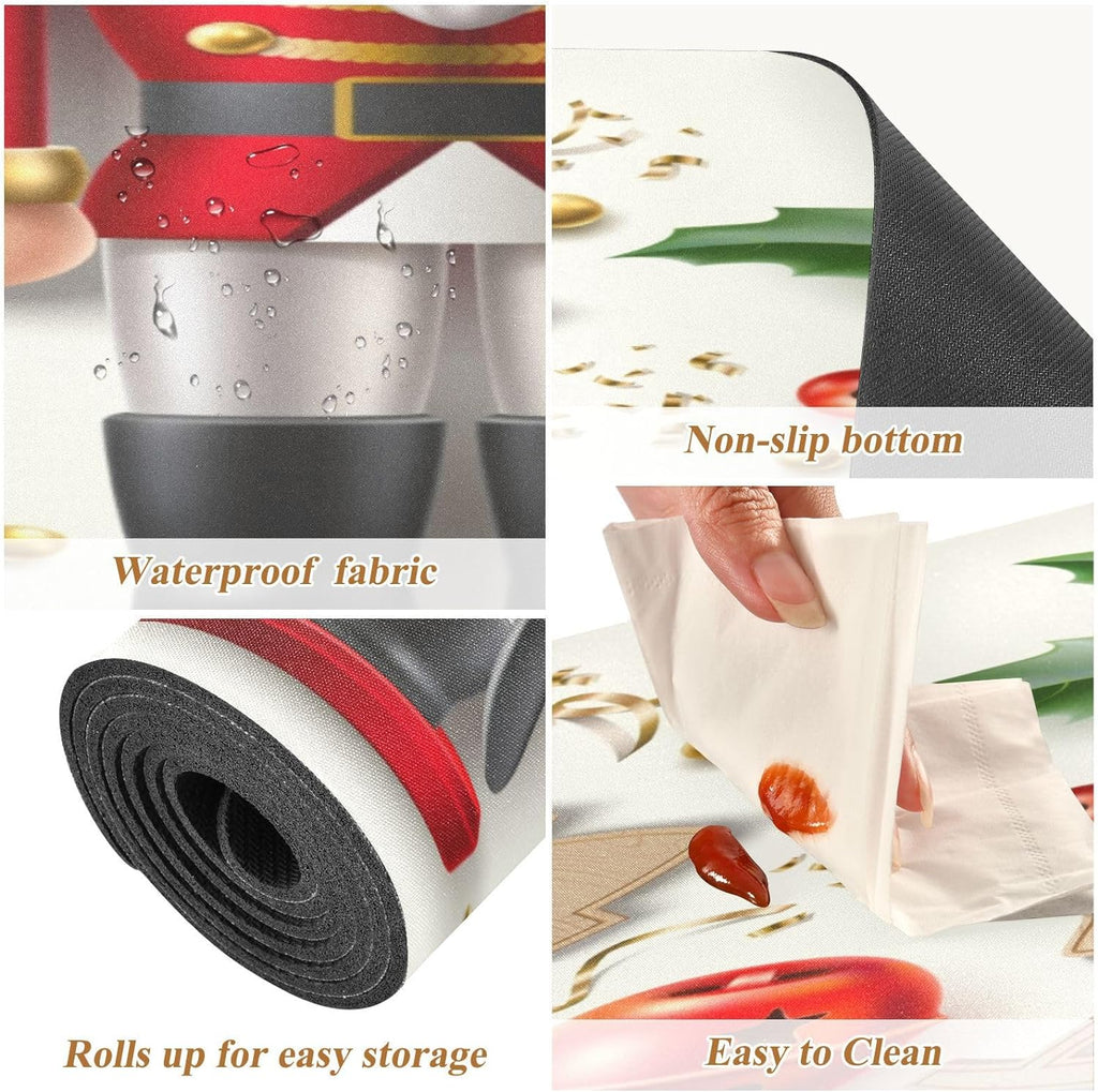 Nutcracker Christmas Trivets for Hot Pots and Pans Waterproof Table Mats F463346