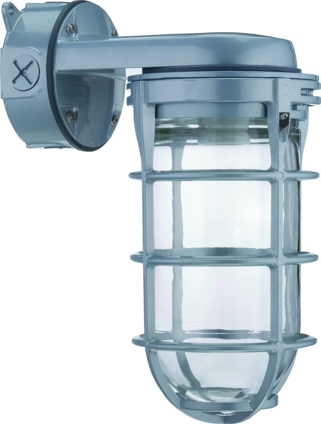Wall Mount Utility Vapor Tight Light, Incandescent, 120 Volts, 150 Watts, Grey Q22453