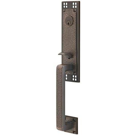 Rustic Lever Dummy Tubular Handleset Oil Rubbed Bronze Finish P389929