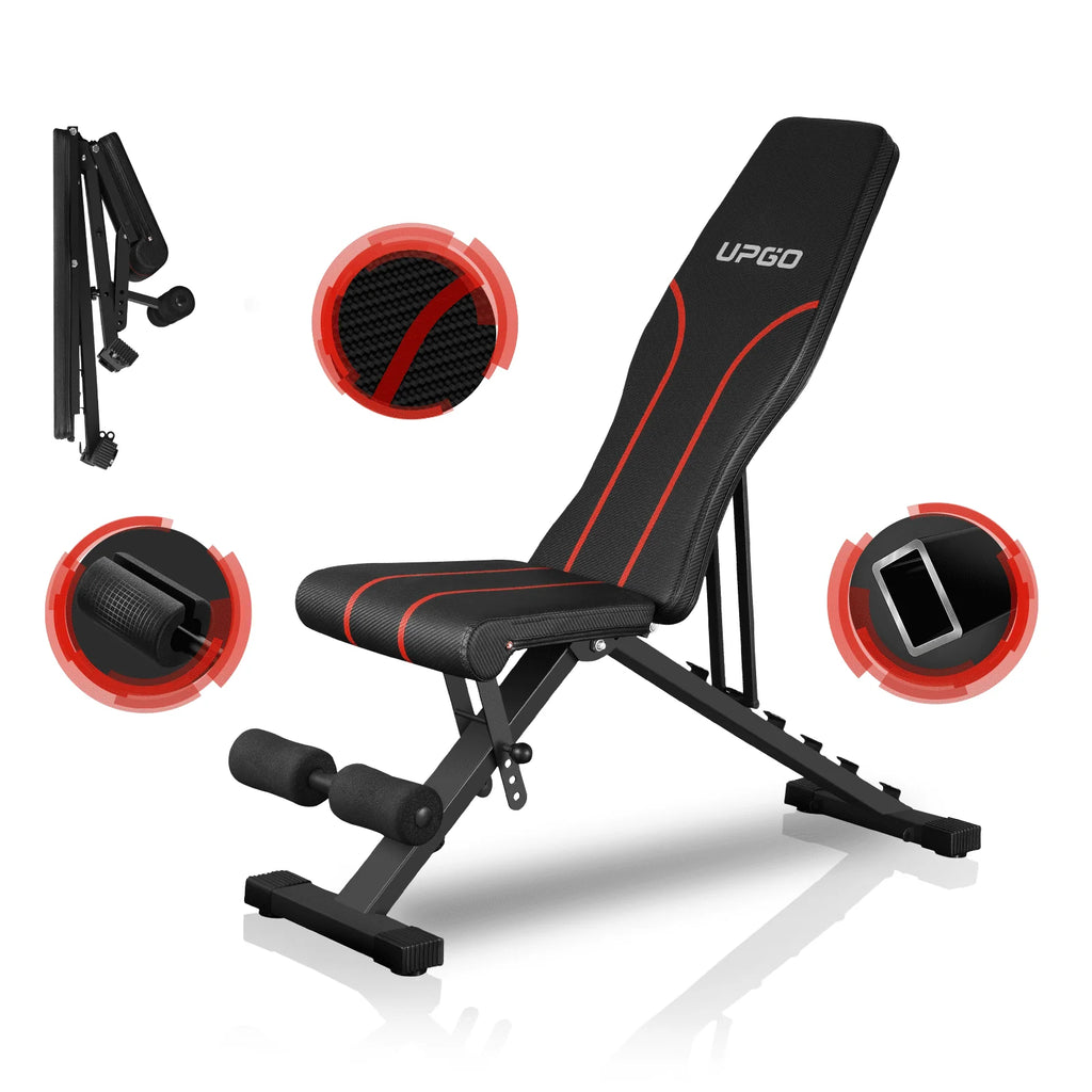 Adjustable Weight Bench with 660lbs Weight Capacity Foldable Gym Bench S31965