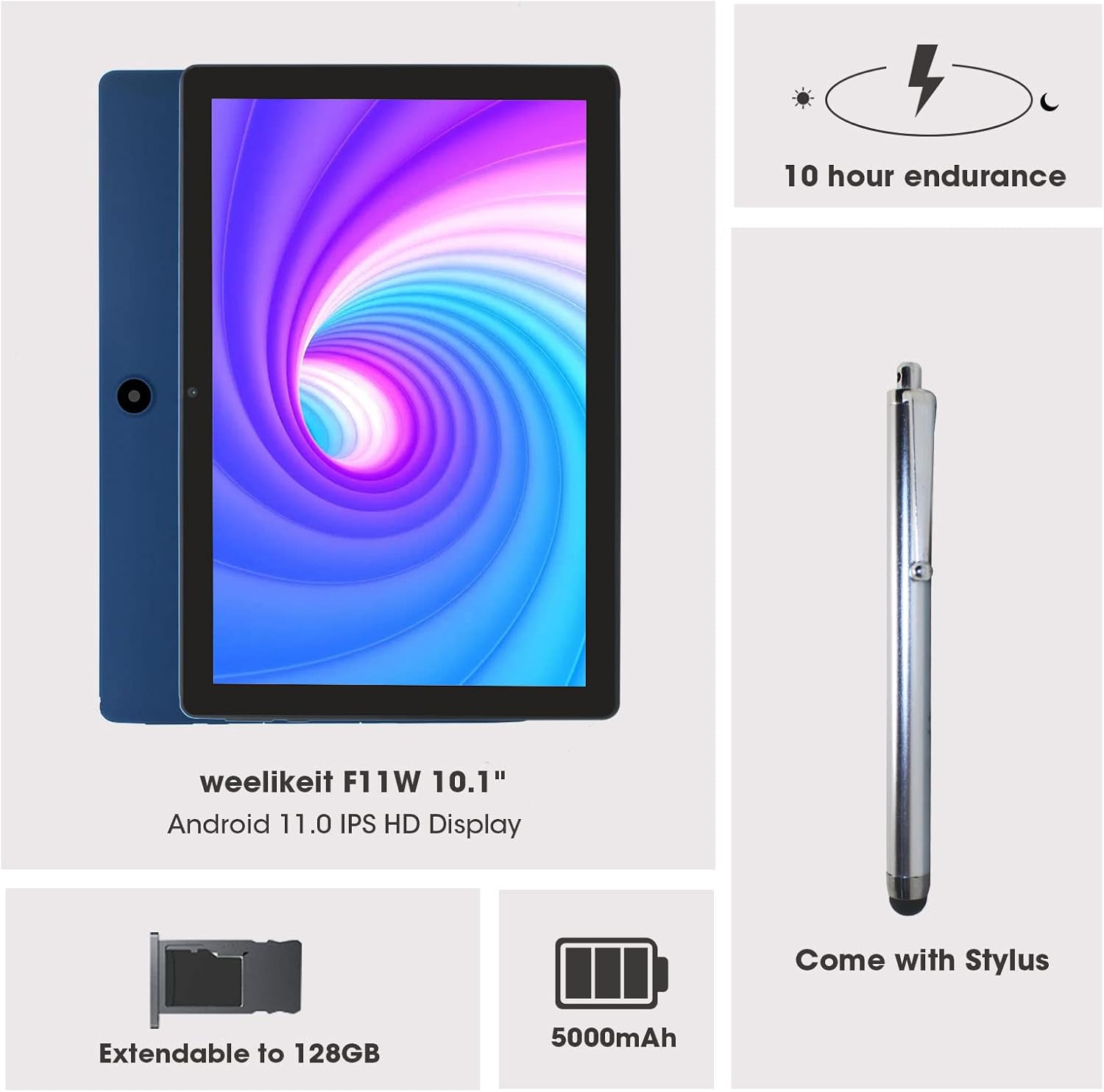 10 Inch Android 11 Tablet PC with 3GB RAM 32GB ROM E242