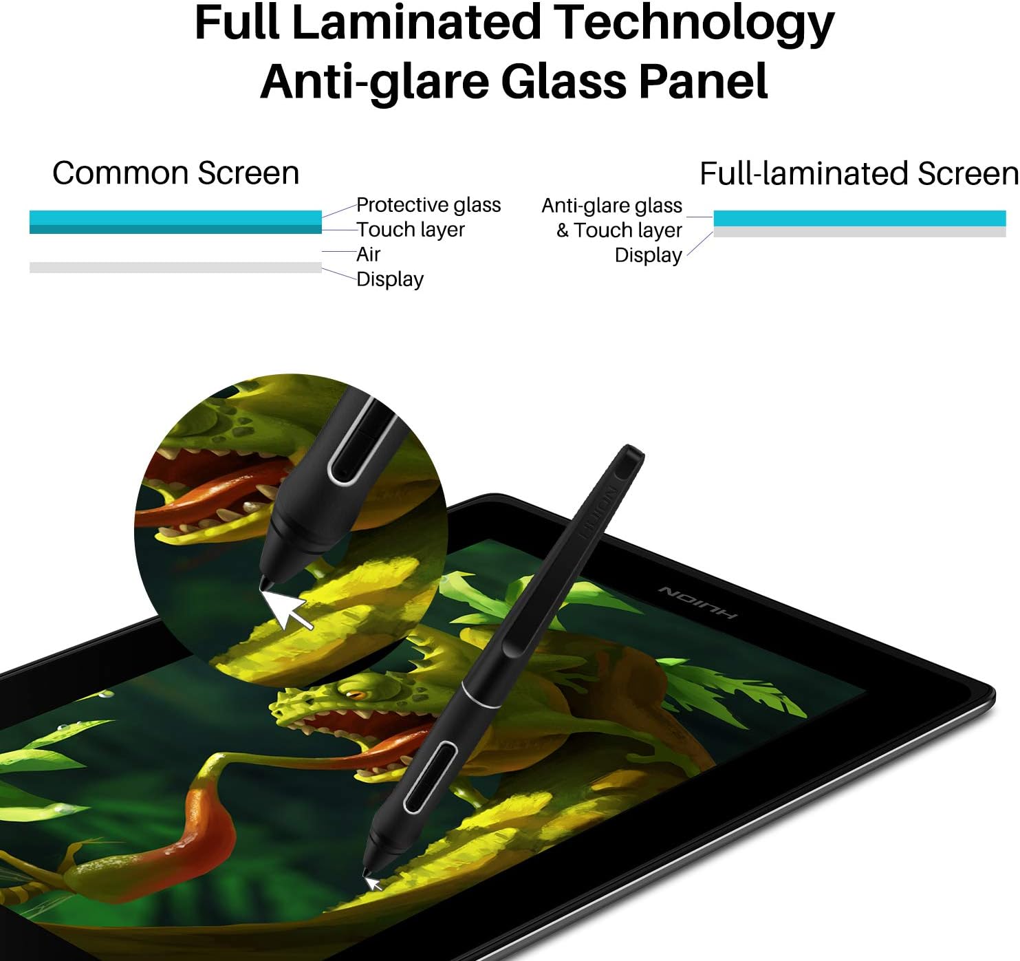 12 Drawing Tablet with Screen Graphics Monitor with Adjustable Stand F2363