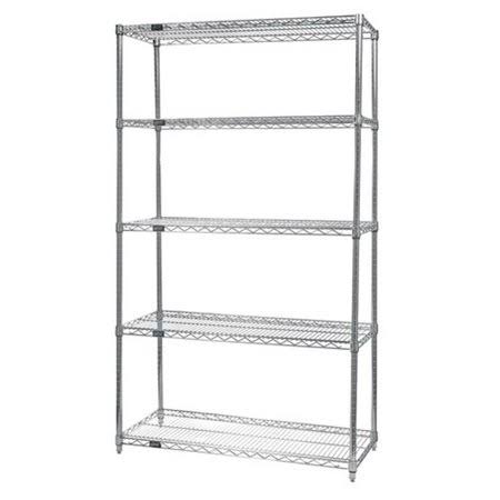 5-Shelf Chrome Wire Shelving Starter Kit 14 x 36 x 63 in. P690