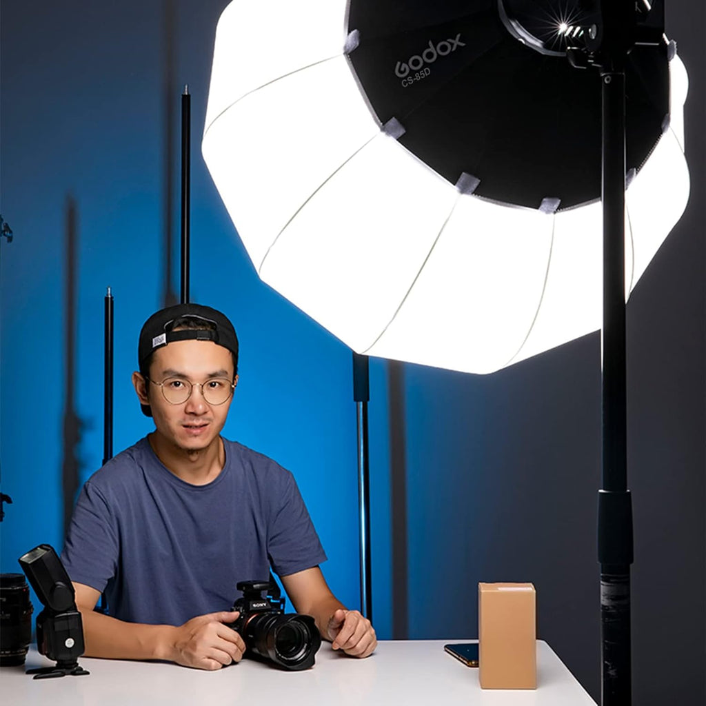 2 Packs Lantern Softbox with Light Stand Kit, 85cm Soft Light Diffuser, 2.8m Tripod Stand for Bowens Mount Lights Y42943