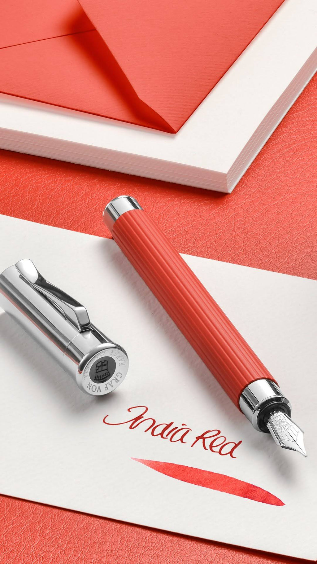 Fountain Pen India Red Broad N555