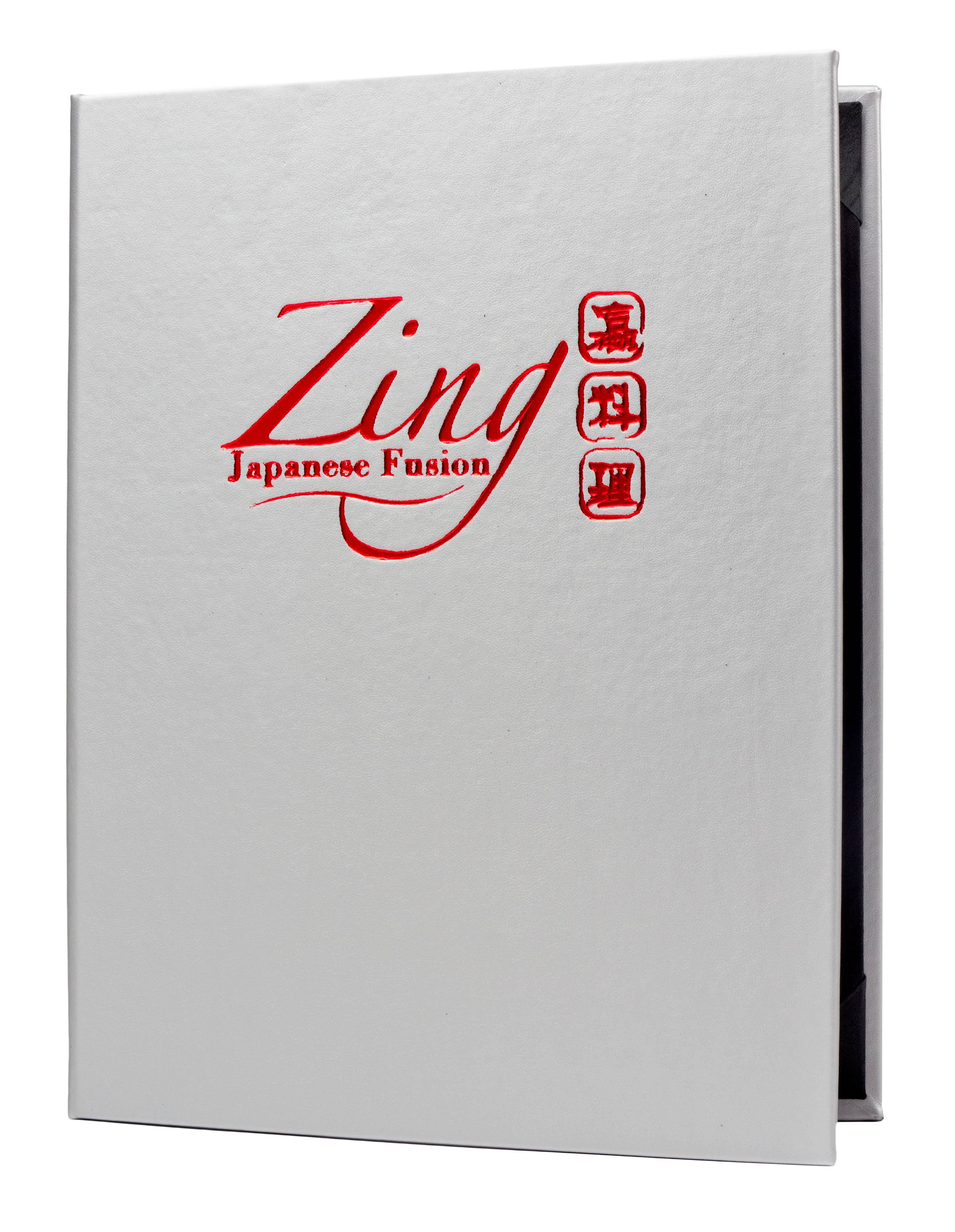4¼ x 11 Metallic Silver Casebound Menu Y23314
