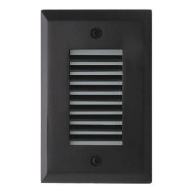 Mini LED Step Light with Angled Louver, 2W, 12V, 4000K, Black S504676