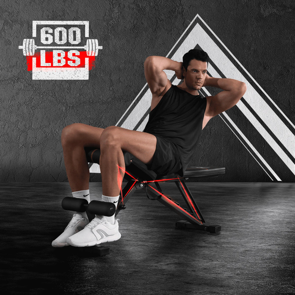 Adjustable Weight Bench with 660lbs Weight Capacity Foldable Gym Bench S31965