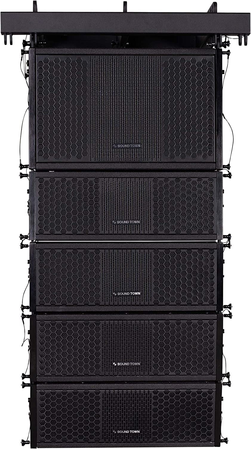Line Array System with 10-inch Subwoofer and Four Dual 5-inch Speakers, Black S380185