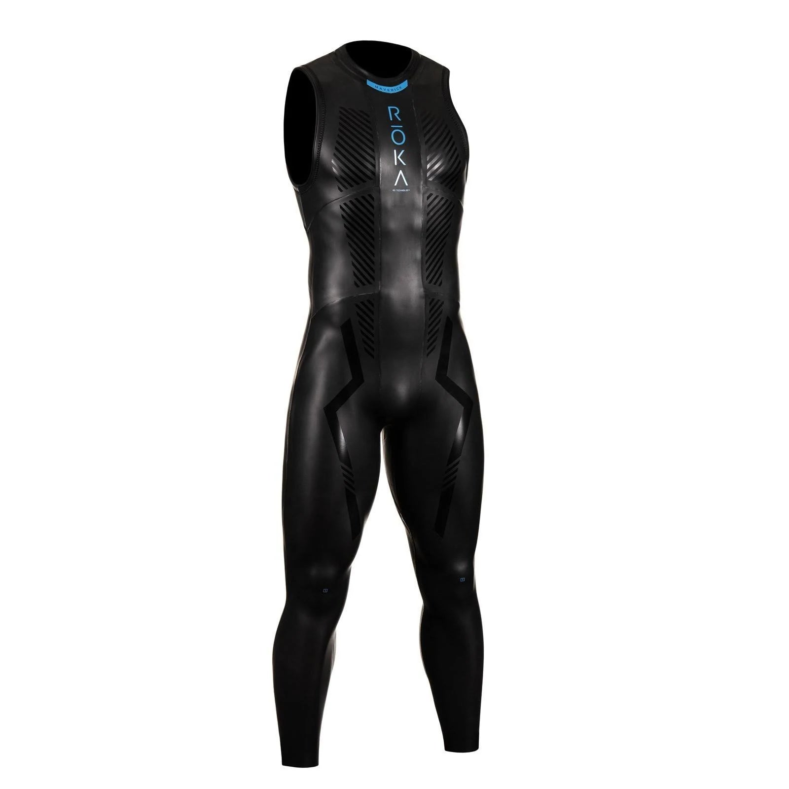 Black/Cyan Sleeveless Wetsuit D1864