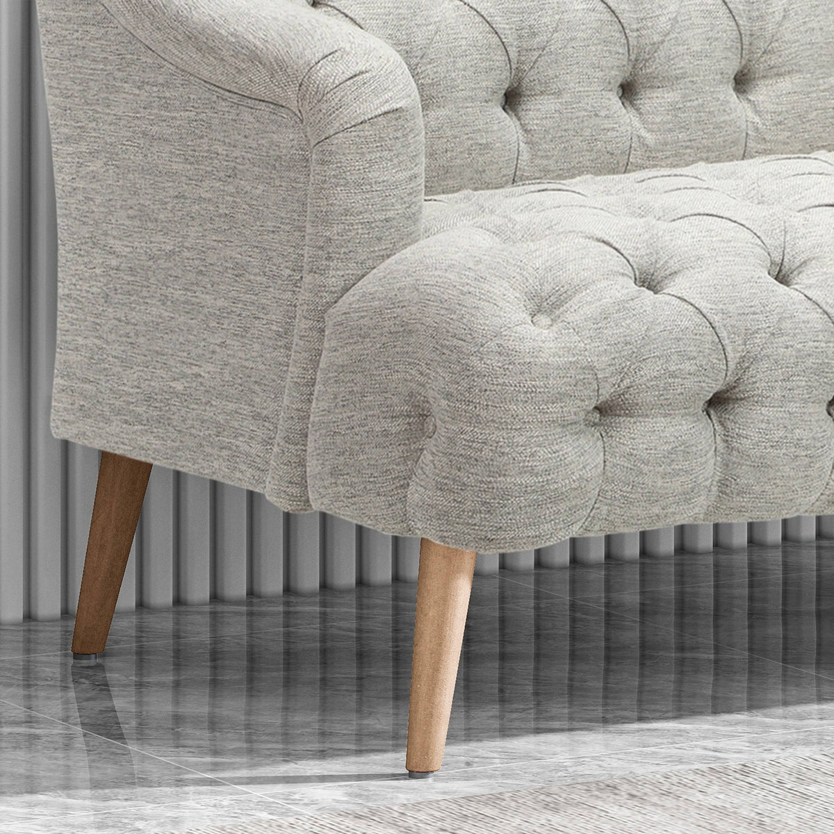 Light Blue Fabric 3 Seater Sofa D3530