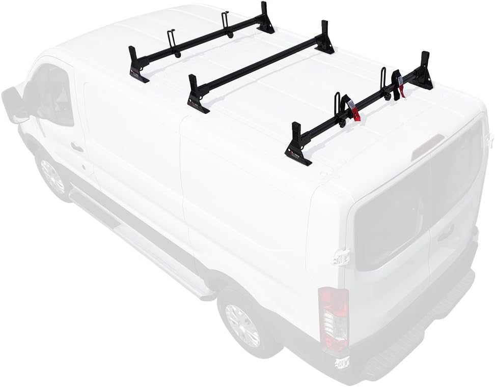 54" Steel Black Low Profile Roof Rack Bars F1296