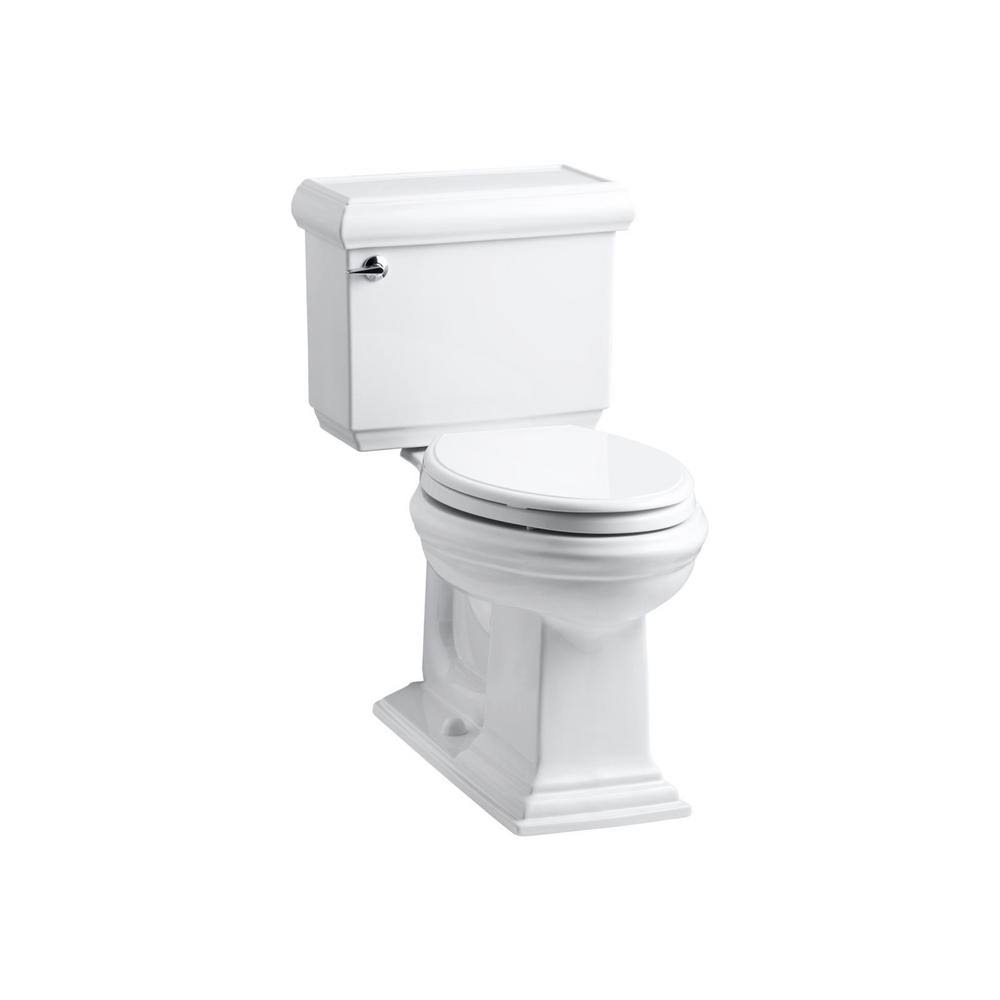 White 2-Piece 1.6 GPF Single Flush Elongated Toilet D606
