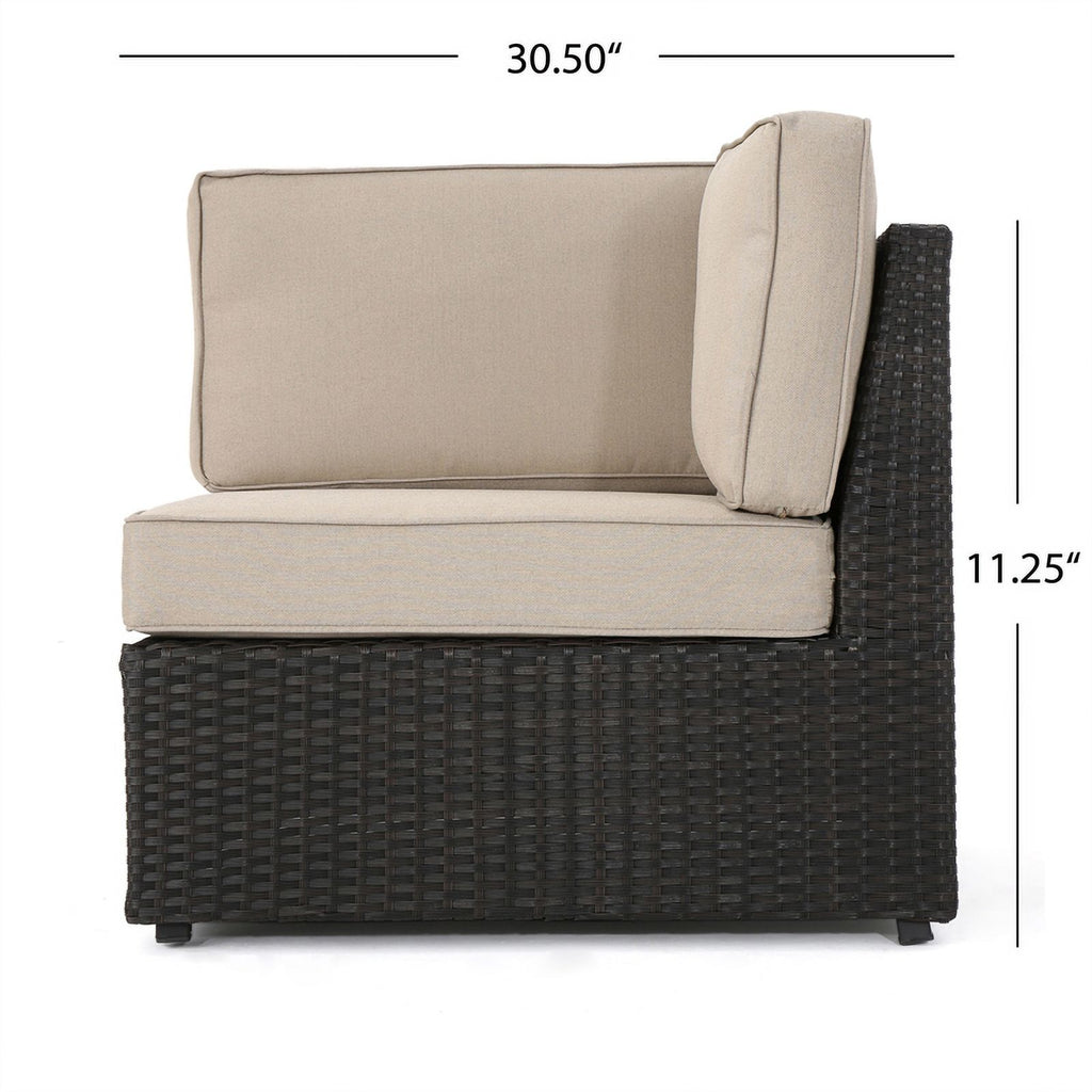 Outdoor 9 Seater Sectional Sofa and Club Chair Chat Set J783