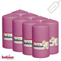 Pink 3 inch x 6 inch Unscented Dripless Set of 8 Pillar Candles J122471