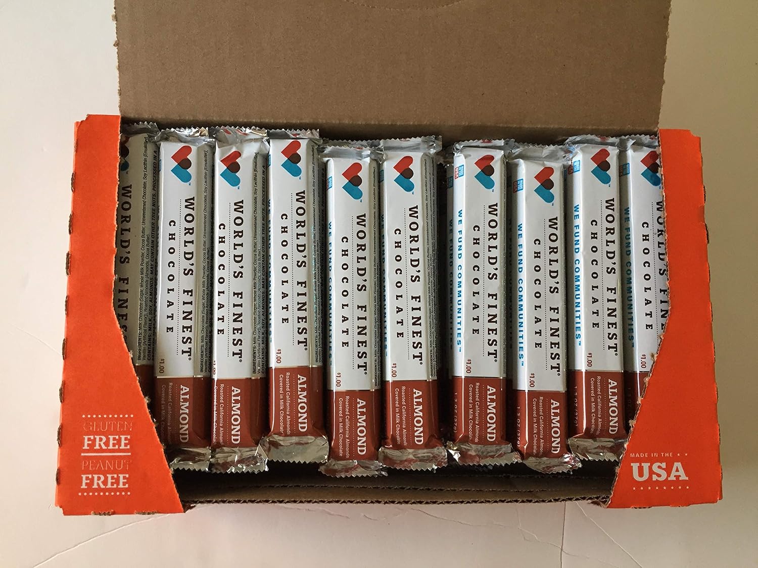 60 Bars Milk Chocolate With Almonds H47701