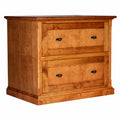 Auburn Alder Lateral File Cabinet with Black Knobs O162