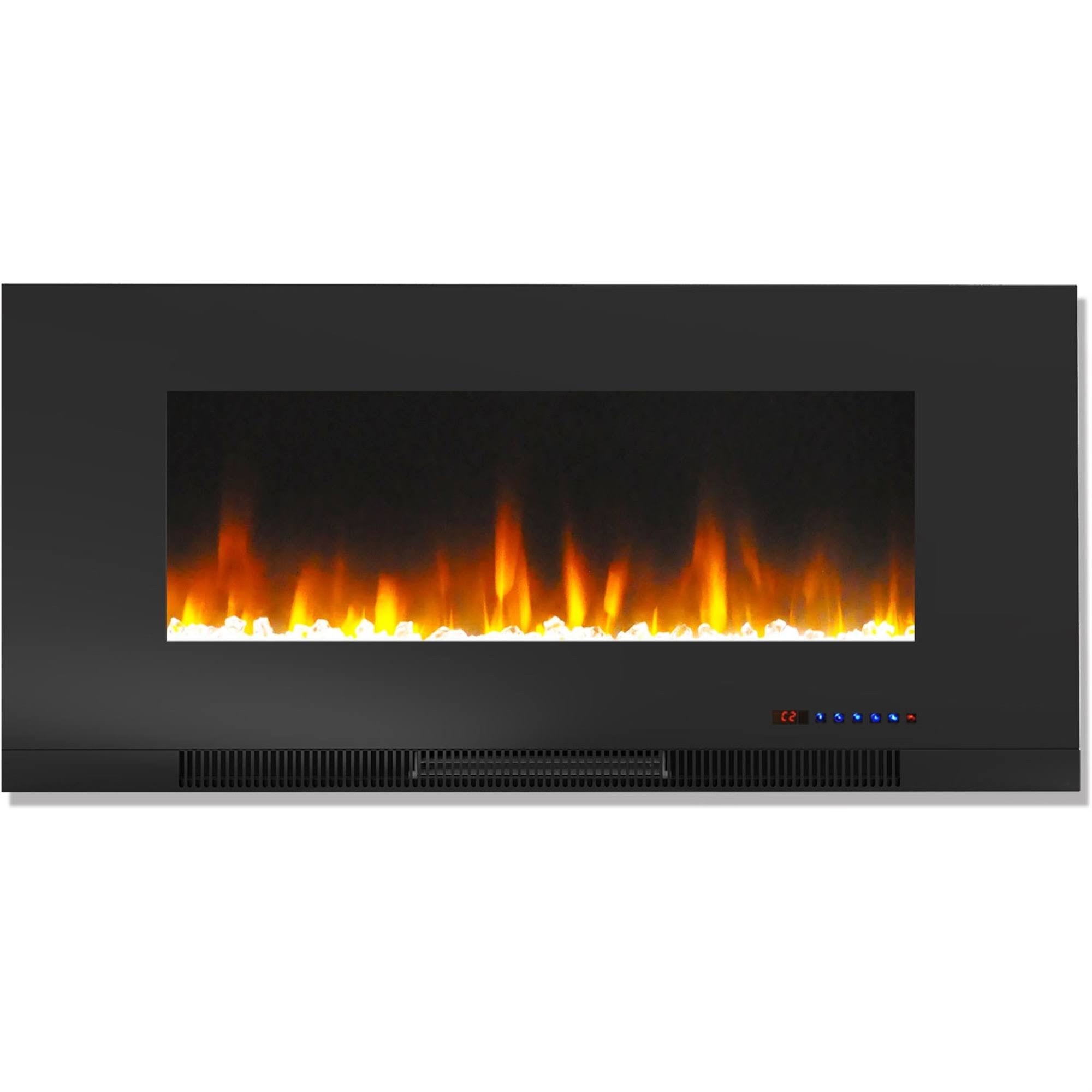 Black Wall-Mount Electric Fireplace B9125